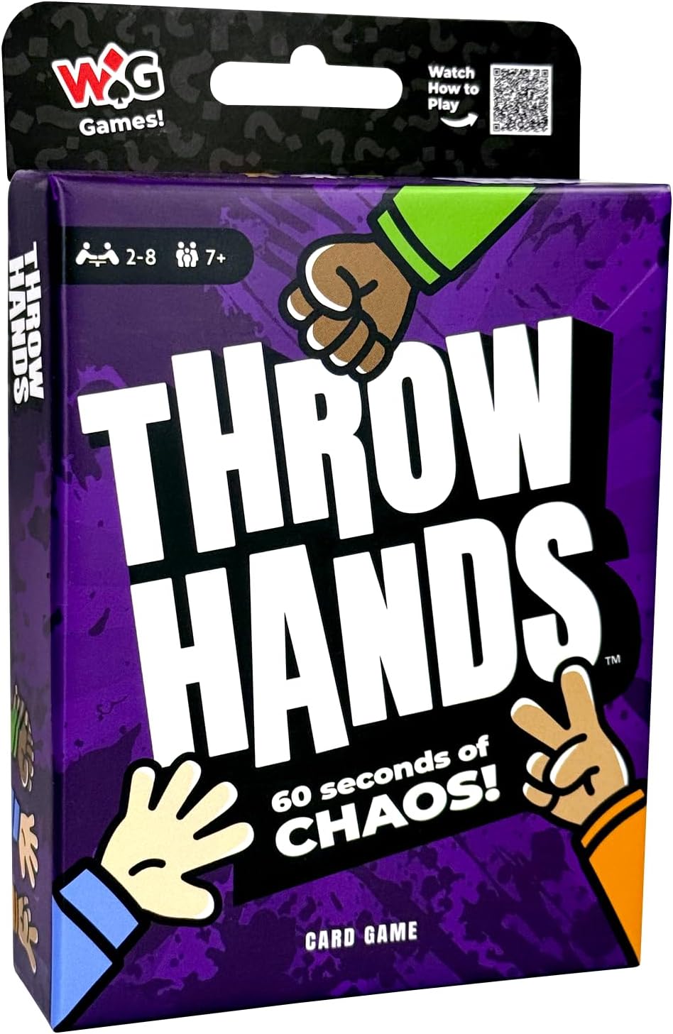 Throw Hands Rock Paper Scissors Card Game – The Absurdly Fast and Chaotic Party Game for 2 to 8 Players – 60 Second Game for Friends, Families, and Game Night – Ages 7+