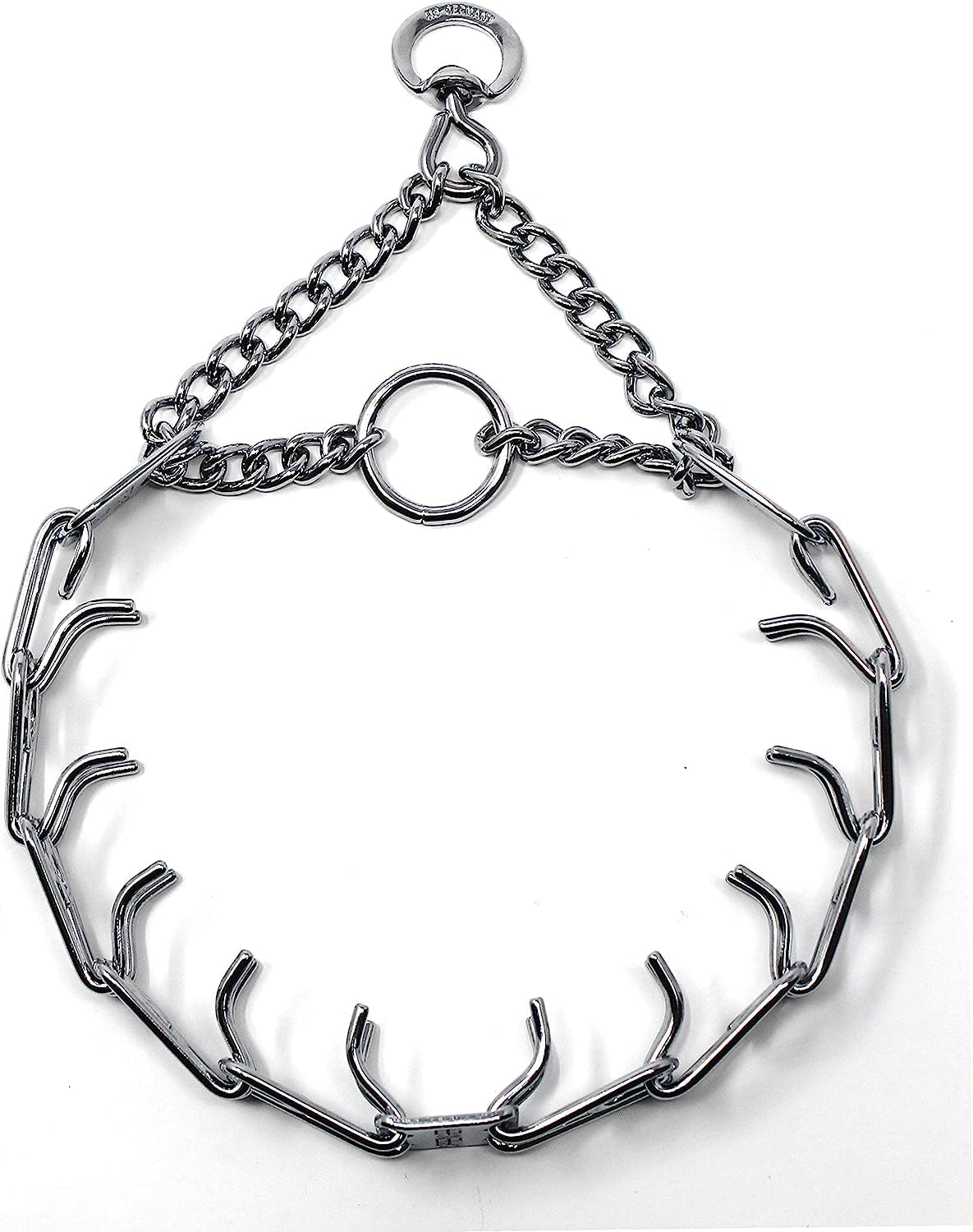 Herm SPRENGER Ultra-Plus Prong Dog Training Collar, 3.0 mm x 18" Neck Size, 3.0 mm x 22" Chain Length, Steel Chrome Plated Dog Prong Collar, Pinch Collar for Dogs, Dog Correction Collar