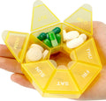 Pill Organizer, Pill Box, Small Pill Case, Medicine Pill Organizer 1 Time a Day, Weekly Pill Organizer, Pill Container, Pill Holder, Daily Pill Organizer Travel Pill Organizer 7 Day (Black)