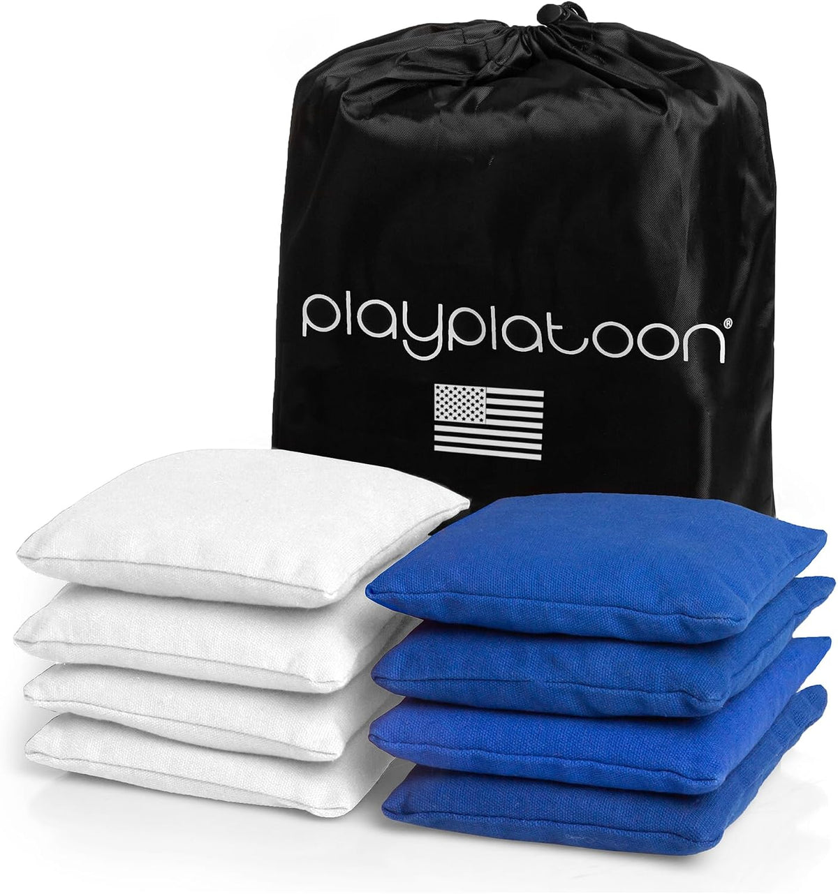 Play Platoon Cornhole Bags Set of 8 Regulation Size & Weight Duck Cloth