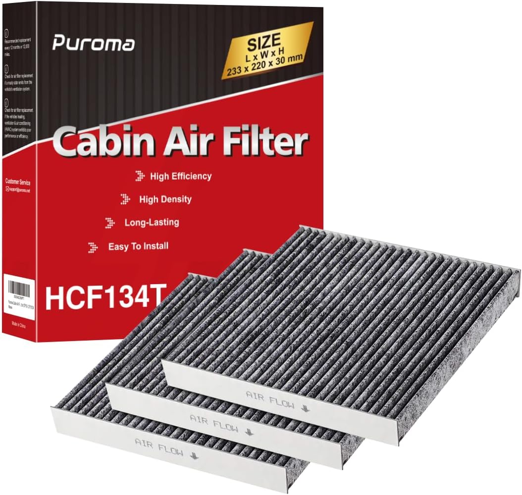 Puroma 1 Cabin Air Filter Activated Carbon for CP134 CF10134 Honda Acura