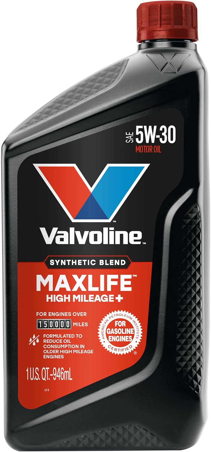 Valvoline High Mileage with MaxLife Technology SAE 10W-40 Synthetic Blend Motor Oil 5 QT