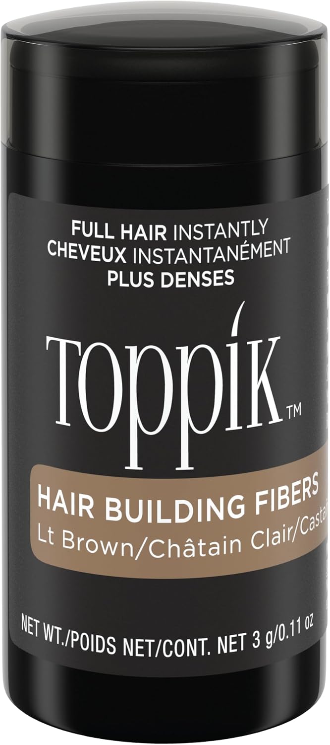 Toppik Hair Building Fibers, Fill In Fine or Thinning Hair Instantly Thicker, Fuller Looking Hair 9 Shades,4 size options