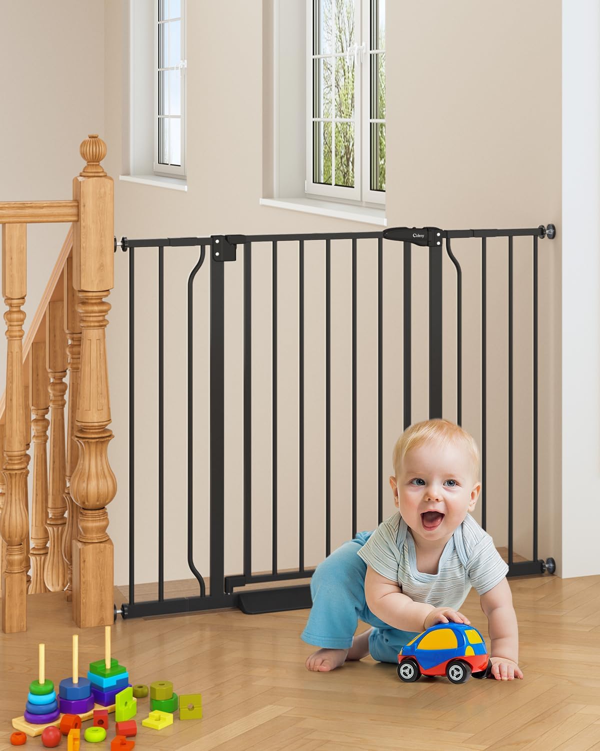 Baby Gate Auto Close, 29"-40" Dog Gate Indoor for Stairs & Doorways