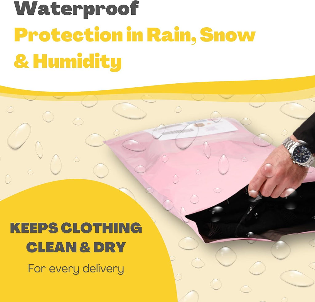 Shipping Bags (30 Pack) with Label Pouch - 8x12, 10x14 & 12x16 - Poly Mailers for Clothes, Self-Seal Plastic Mailing Envelopes - Tear & Water-Resistant Packaging Bags for Clothing, Not Padded