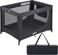 Pamo Babe Pack and Play Portable Crib Baby Playpen Foldable Playard for Infant Toddler with Mattress Pad, Lightweight Unisex Travel Crib Gray