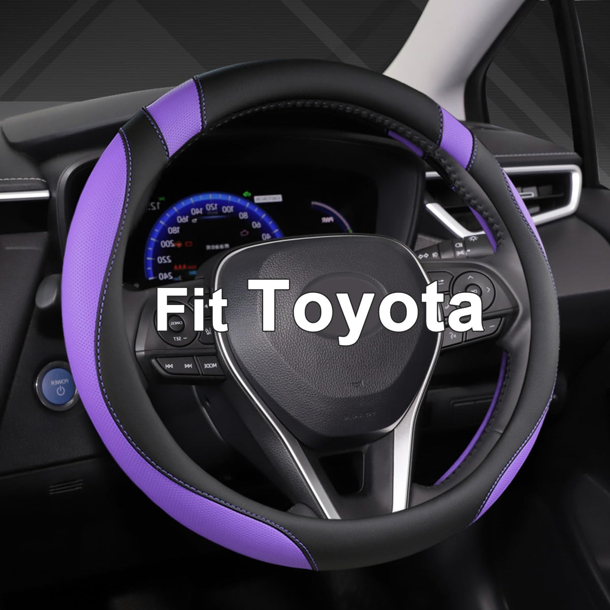 West Llama Customized Auto Car Steering Wheel Cover for Toyota (Black)