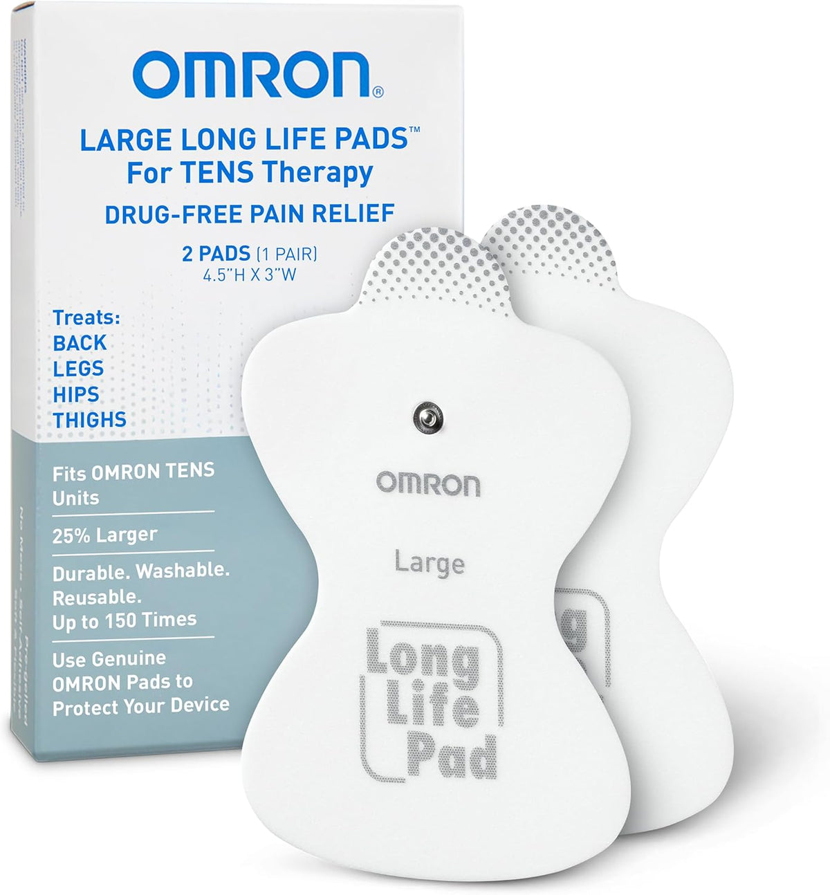 Omron Long Life Pads for TENS Unit Muscle Stimulator - Standard