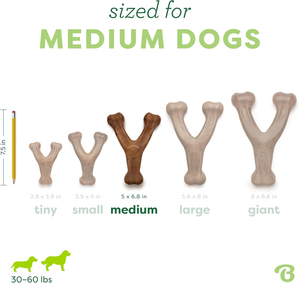 Benebone Wishbone Durable Dog Chew Toy for Aggressive Chewers, Real Bacon, Made in USA, Medium | Durable, Super Chewer, Made in USA, Dog Bones, Long-Lasting, A Size for Every Dog, Keeps Them Busy