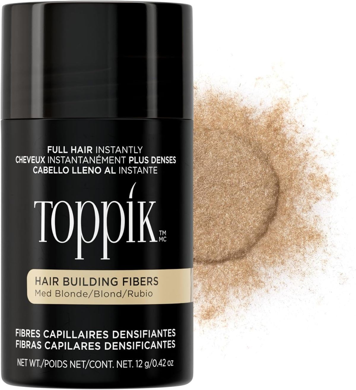 Toppik Hair Building Fibers, Fill In Fine or Thinning Hair Instantly Thicker, Fuller Looking Hair 9 Shades,4 size options