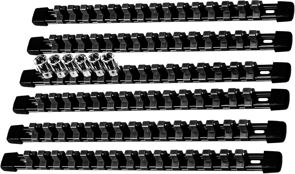 AMM 9PCS Socket organizer, 1/4" 3/8" 1/2" Drive Heavy duty socket holder