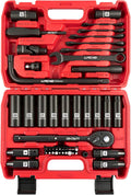 LLNDEI 3/8" Drive Impact Socket Set 95Pcs SAE/Metric