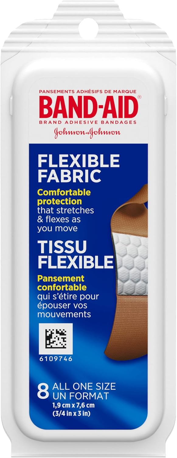 BAND-AID Brand Flexible Fabric Adhesive Bandages, Assorted Sizes, 100 Count