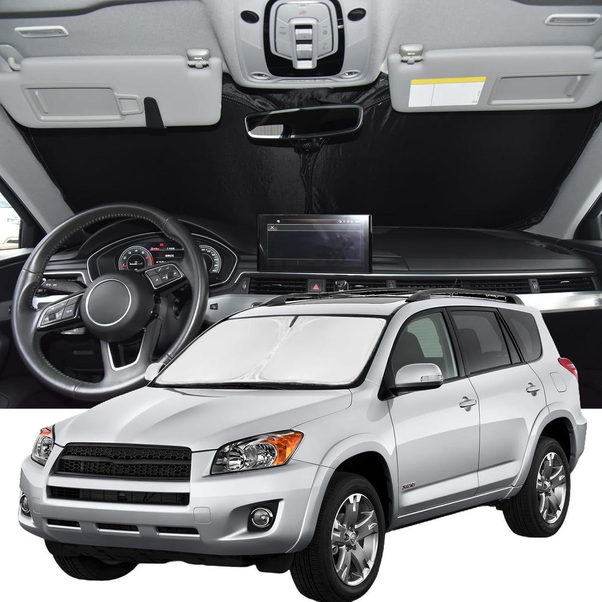 for Toyota Tacoma 2016-2024 2025 2026 Sun Shade Sunshade Windshield Cover