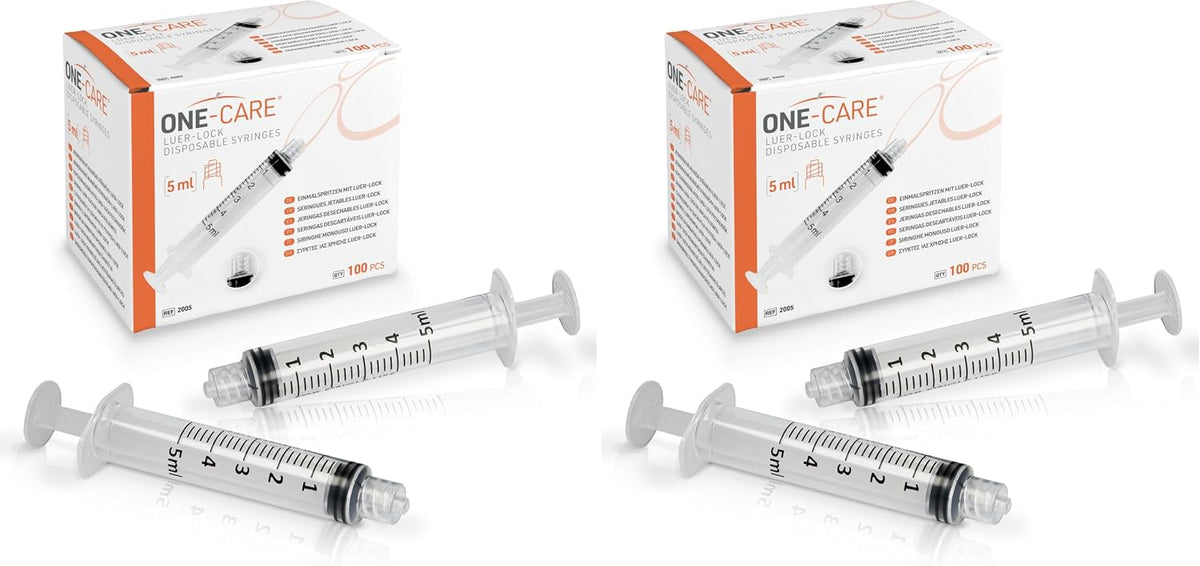 ONE-CARE Luer-Lock Syringe, 1 mL, 100 Count, Blister-Packed