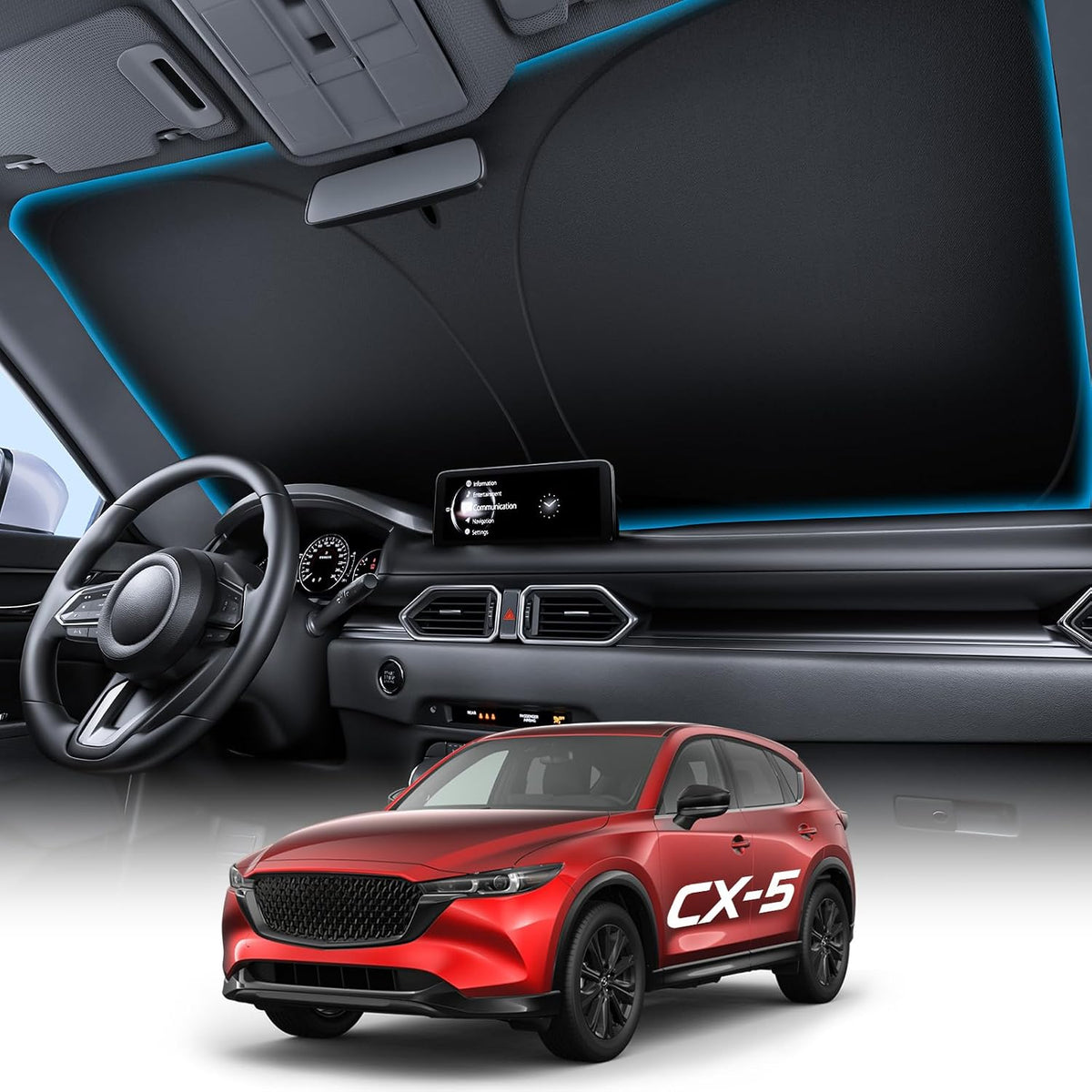 Wigoo for Tesla Model Y/YL 2020-2026 Windshield Sunshade, Keeps Cool