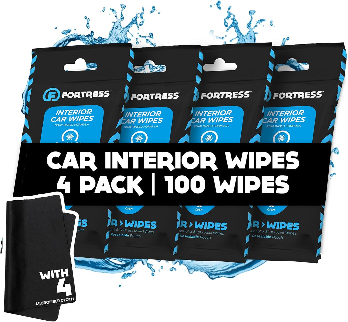 Fortress Car Interior Cleaner Wipes (25 ct.) Travel Size