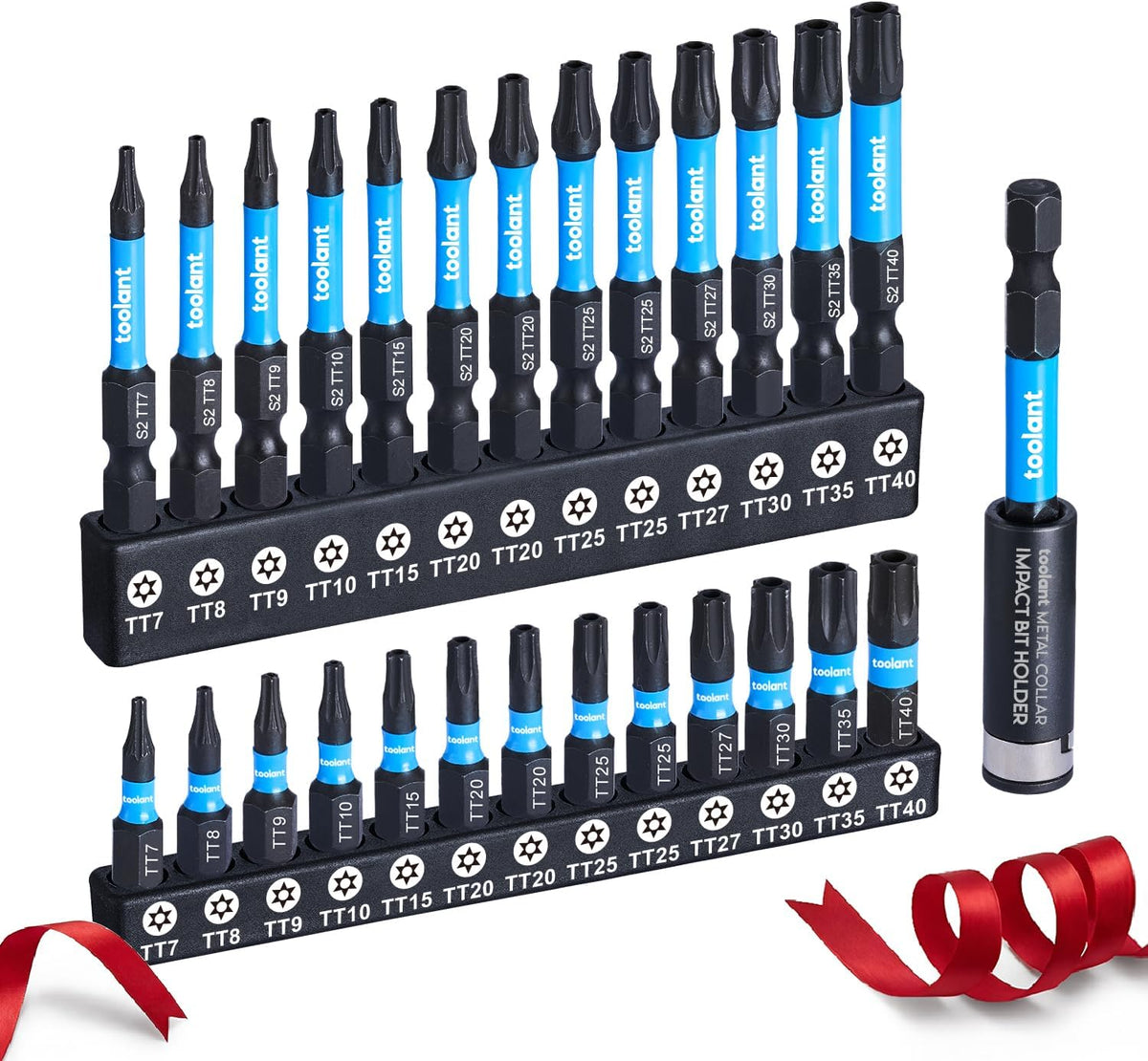 toolant 27PCS Impact Torx Bit Set TT7-TT40 S2 Steel Security Torx