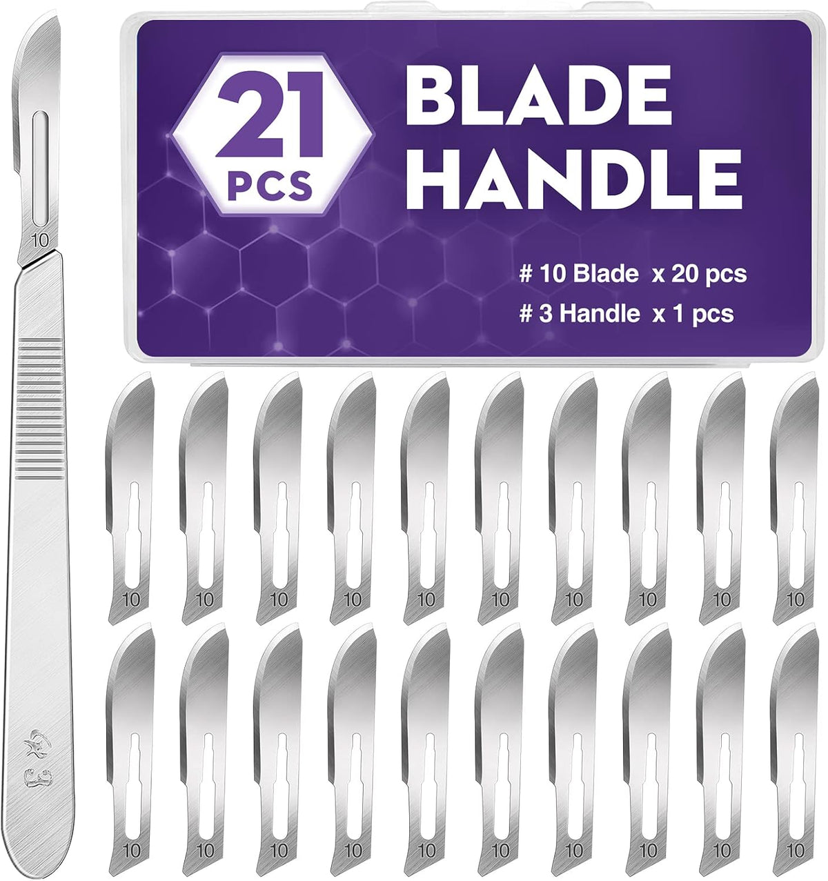 YixangDD 10 PCS Scalpel Blades with #11 Scalpels Surgical Blades