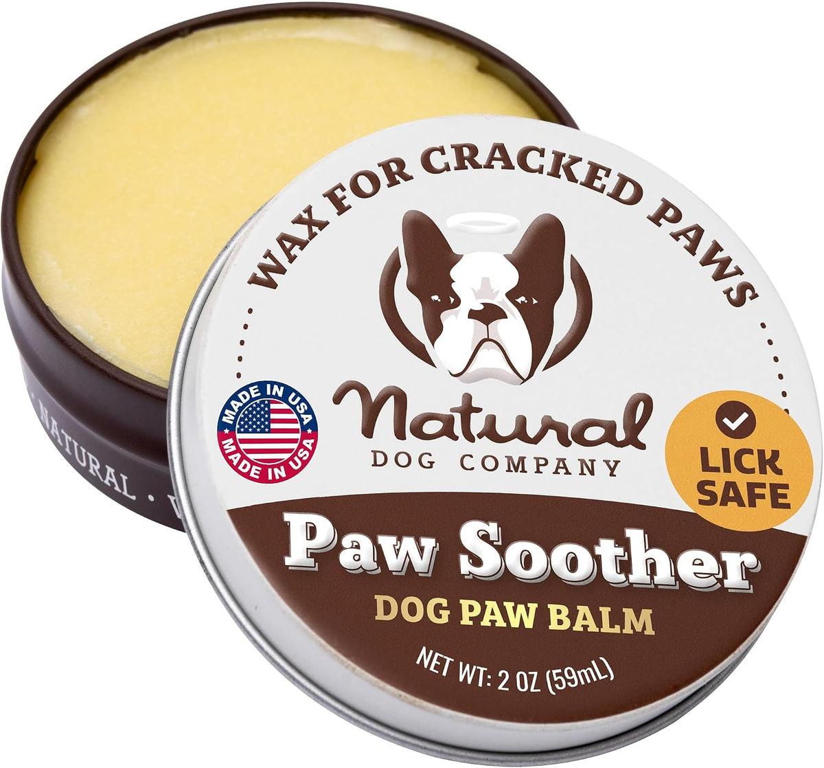 Natural Dog Company PawTection Dog Paw Wax – Dog Paw Protection for Hot Pavement, Sand, Asphalt & Trails, Waxy Barrier Balm for Summer Walks, Hiking & Beach Days, Non-Toxic, and Lick Safe, 2 oz Stick