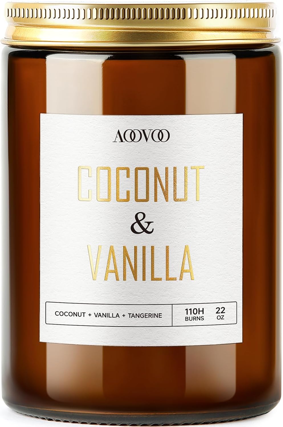 AOOVOO Coconut Vanilla Candles - 9 oz Scented Candles