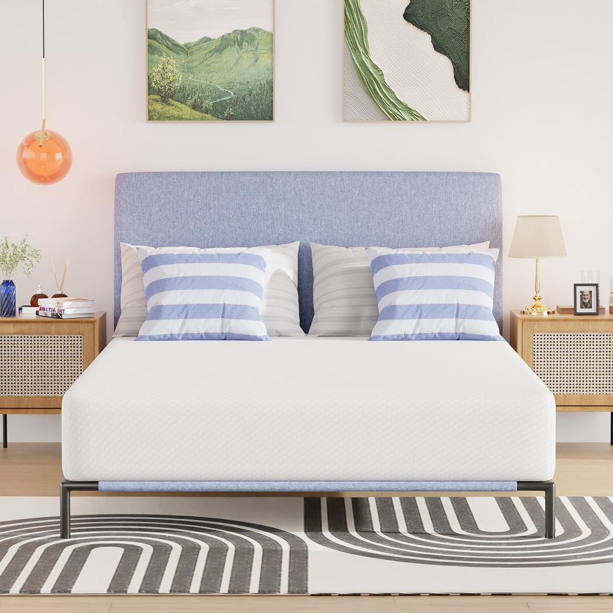 FDW | 8 Inch Twin Mattress | Medium Firm | Gel Memory Foam | White