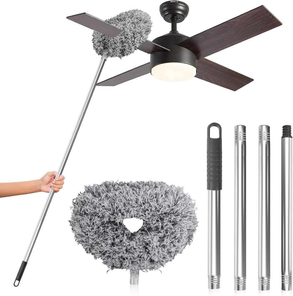 DRQ Ceiling Fan Cleaner Duster with 13-48 in Extension Pole, Blue