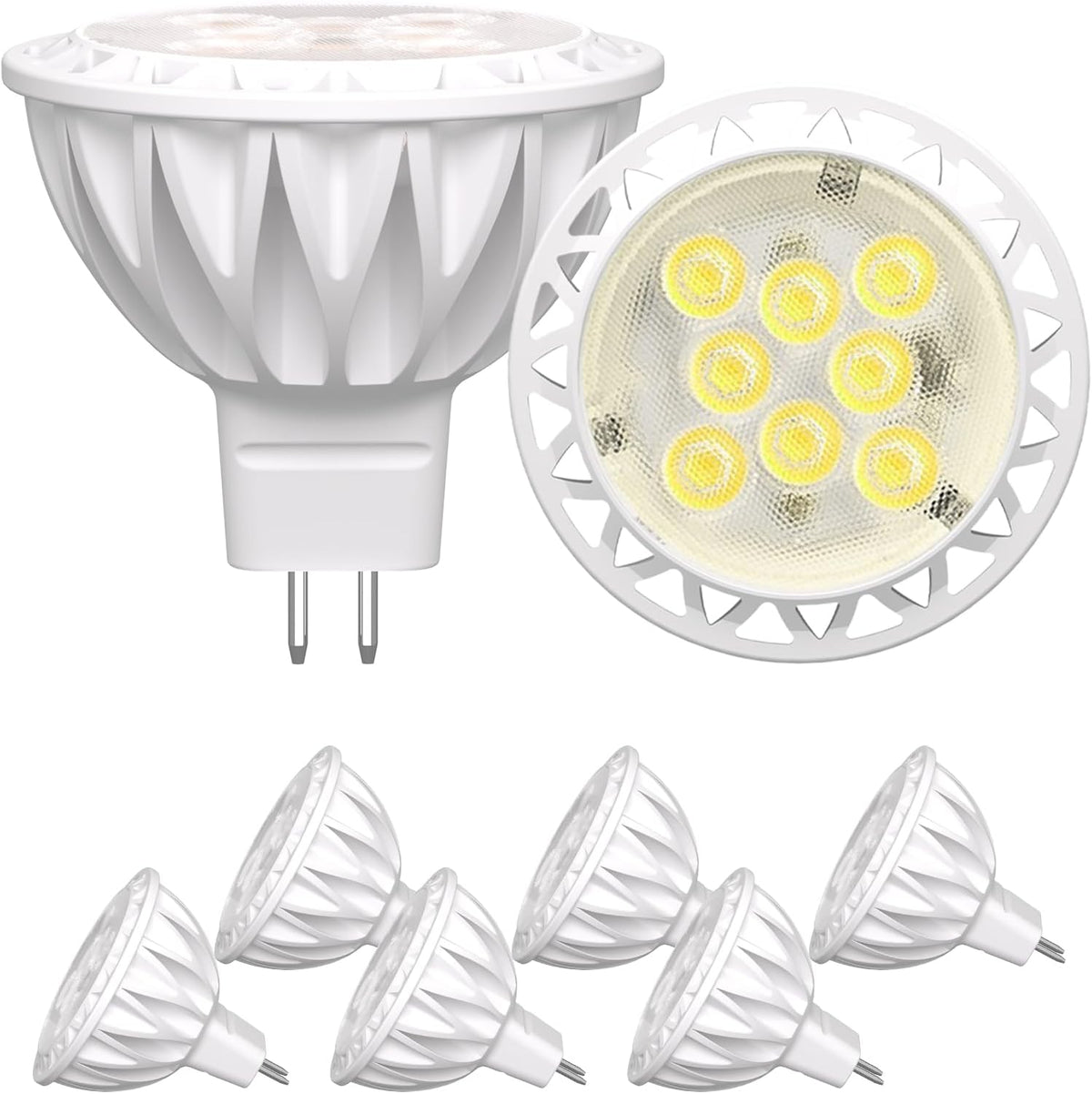 MR16 LED Bulbs 5W GU5.3 12V 2700K Warm White 6 Pack
