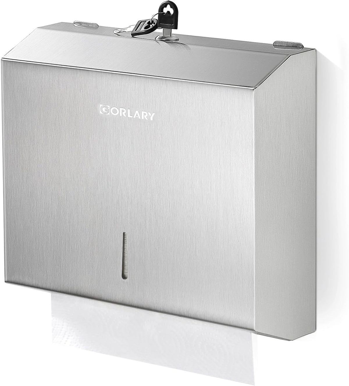 Gorlary Commercial Paper Towel Dispenser Wall Mount, Silver