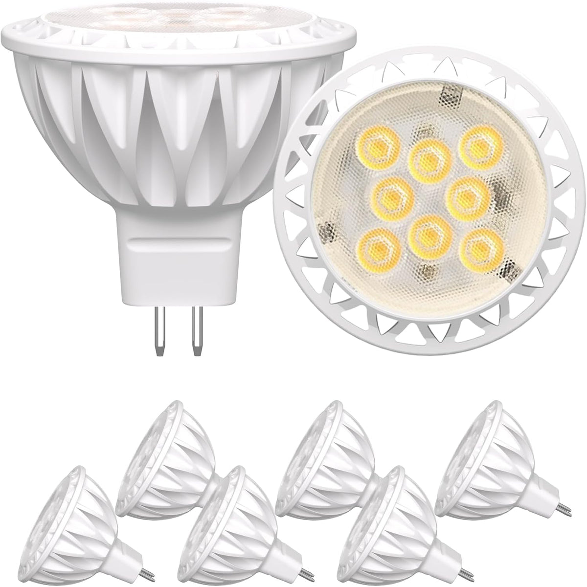 MR16 LED Bulbs 5W GU5.3 12V 2700K Warm White 6 Pack