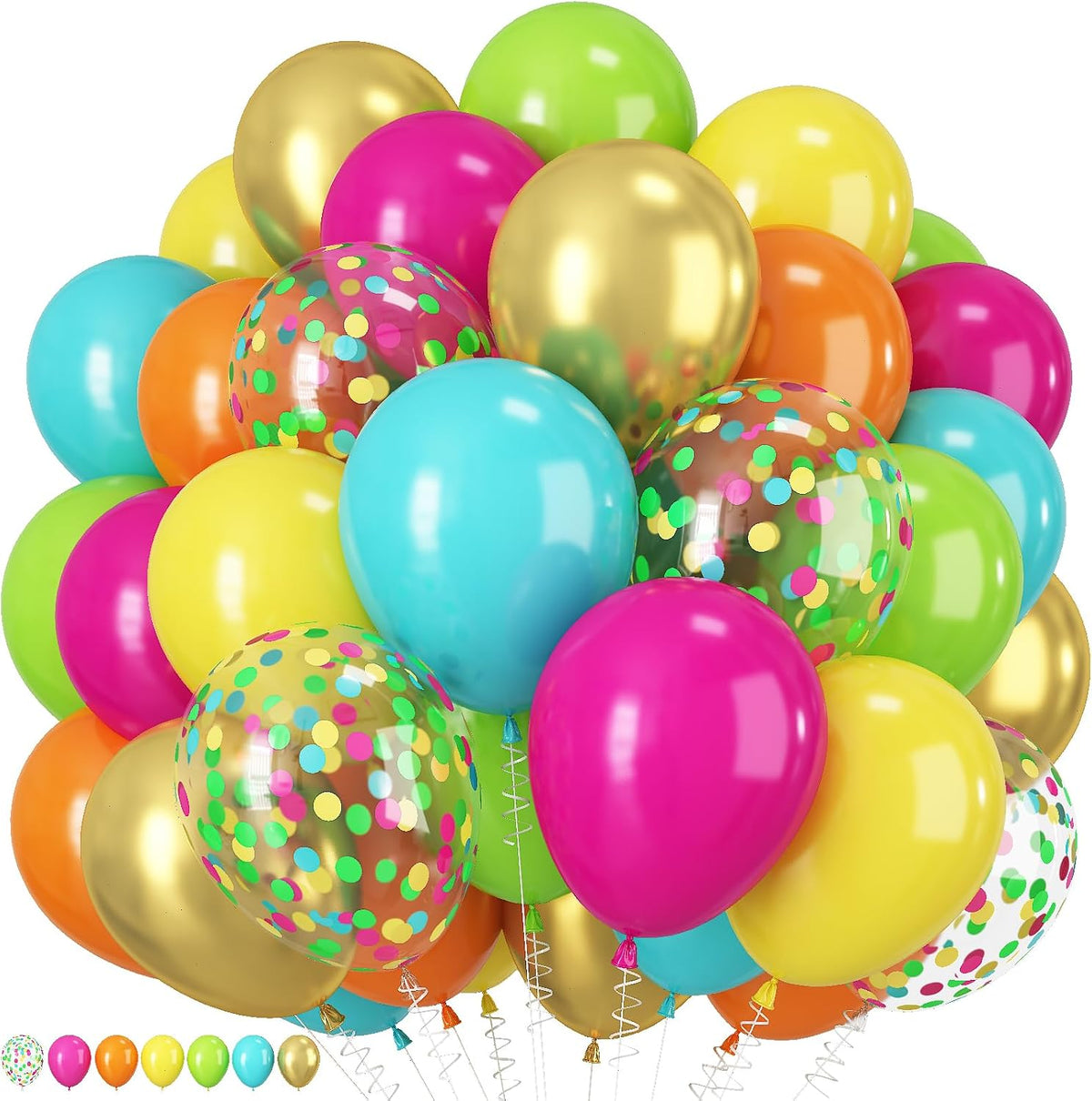 Pink Purple Blue Balloon, 62Pcs Iridescent Mermaid Music Idol Party Balloon