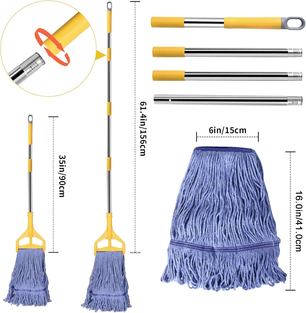 Commercial Mop with Extra Head Replace,63" Heavy Duty Industrial Mop
