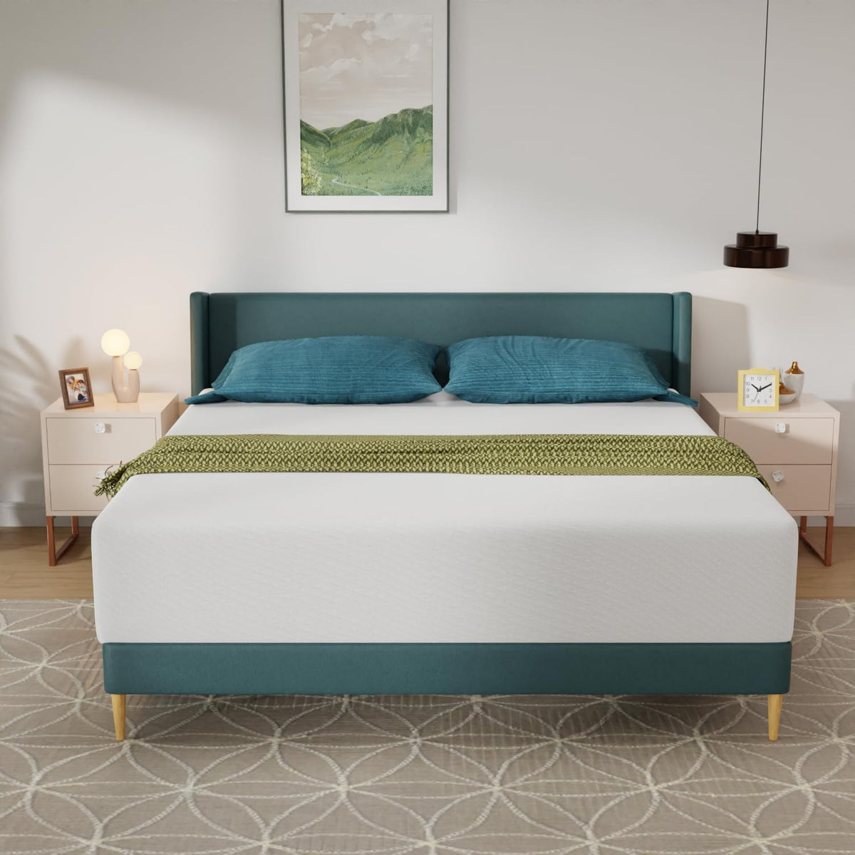 FDW | 8 Inch Twin Mattress | Medium Firm | Gel Memory Foam | White
