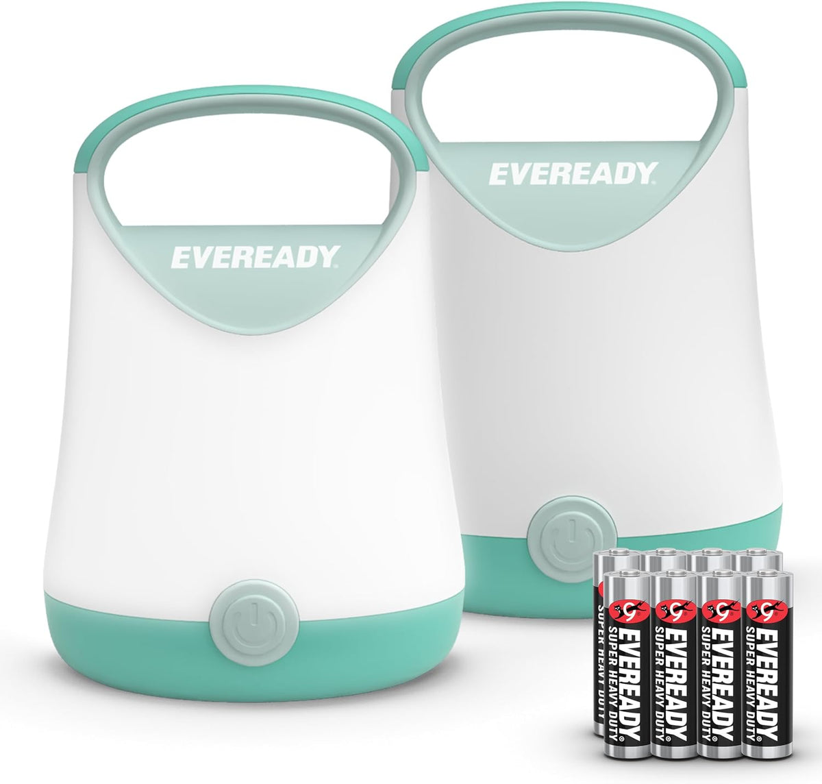 Eveready LED Camping Lantern X-250 (2-Pack), Super Bright Tent Lights, Rugged Water Resistant LED Lanterns, 100 Hour Run-time (Batteries Included), Red and Black