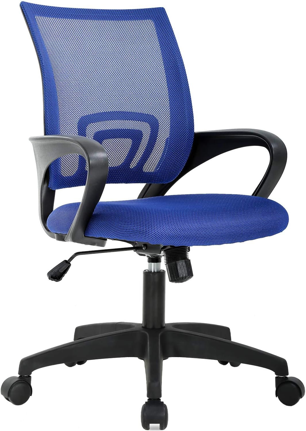BestOffice Ergonomic Office Chair | Mid-Back Swivel Desk Chair | Dark Black