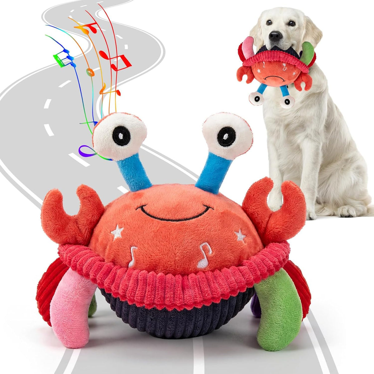BABORUI Interactive Dog Toys Pig, Jumping Squeaky Dog Toys with Recording and Music Modes, Rechargeable Moving Dog Chew Toys for Small/Medium/Large Dogs to Keep Them Busy(Blue Pig)