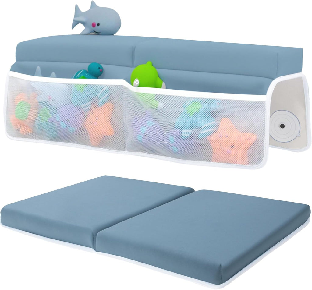 Comfortable Baby Bath Kneeler and Elbow Rest Pad Set - 1.5 Inch, Grey