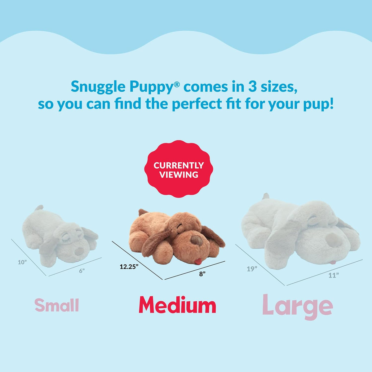 Snuggle Puppy Heartbeat Toy, Calming Comfort, Medium Breeds - Biscuit | Calming heartbeat toy, crate training comfort, heat pack, new puppy essentials, first nights, sleep, medium breeds 25-70 lbs