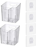 Lae Nuvole Adhesive Cabinet Door Organizer, 2 Pack Wall Shower Caddy, Clear
