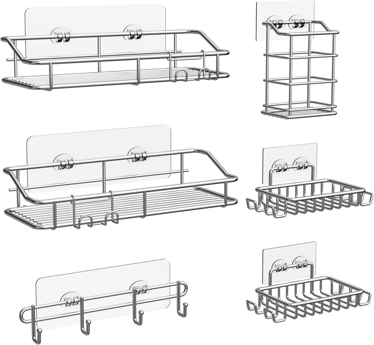 Nieifi Shower Caddy Adhesive, Shower Shelves, Shampoo Holder for Bathroom