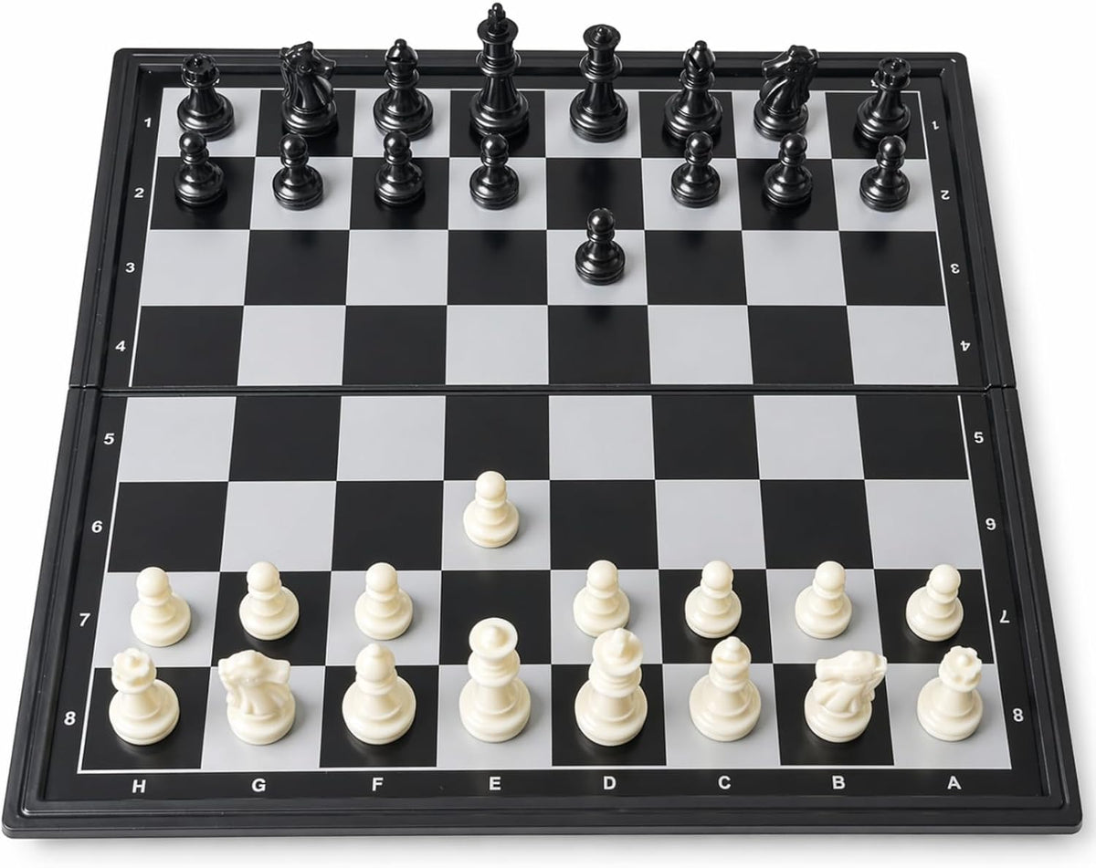Travel Chess Set Magnetic Portable Folding Board - Small Mini Pocket Chess Set (X-Small / 5.9 Inch)