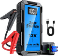 8000A Car Battery Jump Starter Box with Jumper Cables, 12V Car Jump Starter Portable (All Gas,up to 10.0L Diesel) Portable Lithium Jump Box Rechargeable, Reverse Polarity Protection