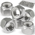 1/4-20 Lock Nut, 110Pcs Stainless Steel Nylock Insert Locking Nuts