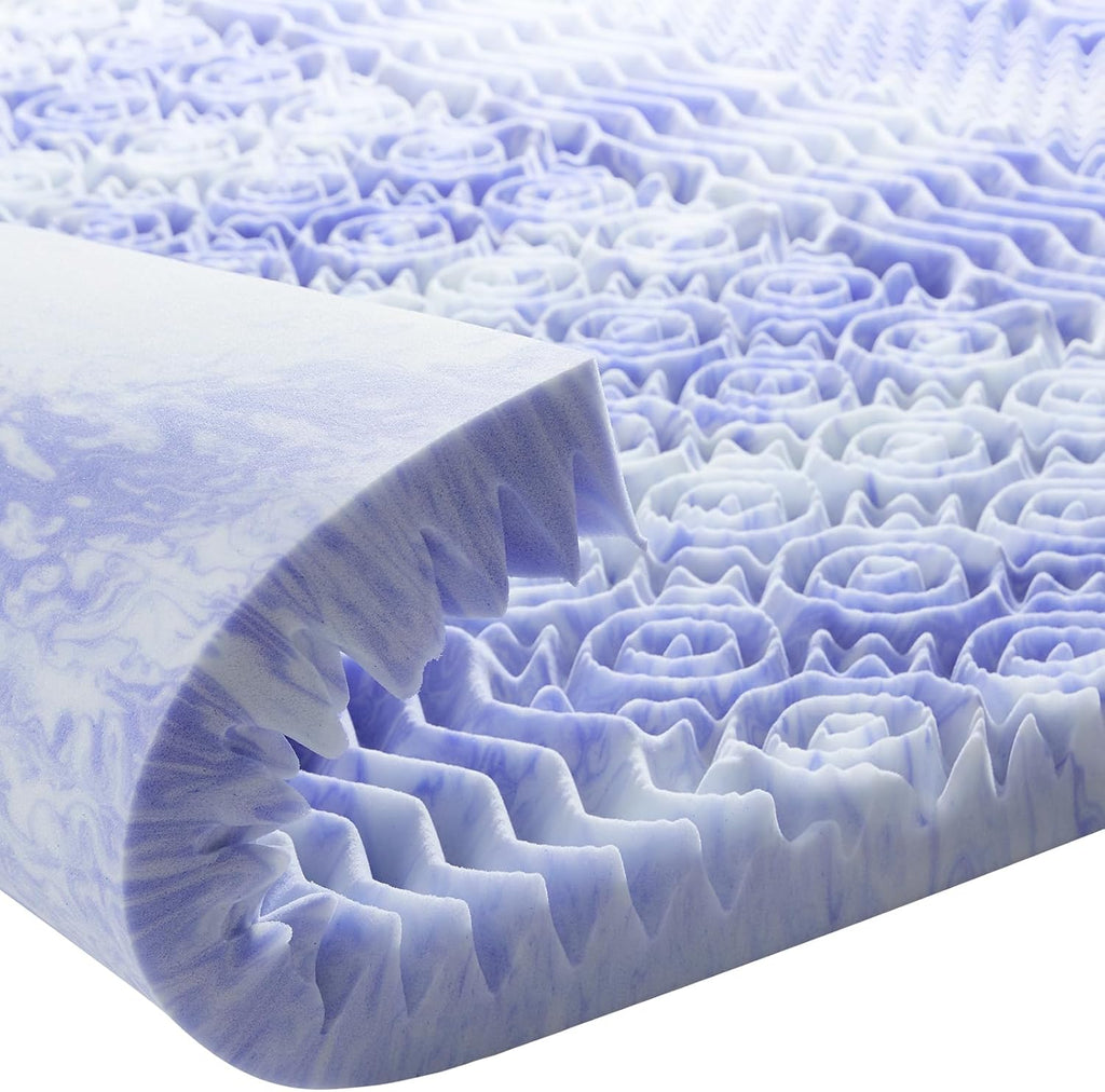Dreamsmith Twin XL 3-Inch 7-Zone Cooling Gel Memory Foam Mattress Topper