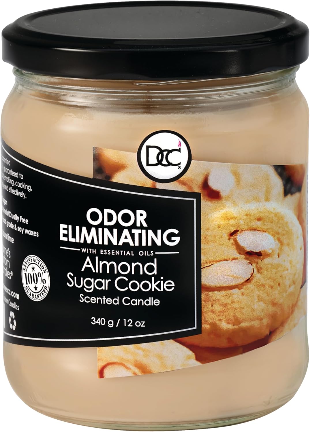 Vanilla Bean Odor Eliminating Highly Fragranced Candle - Eliminates 95% of Pet, Smoke, Food, and Other Smells Quickly - Up to 80 Hour Burn time - 12 Ounce Premium Soy Blend