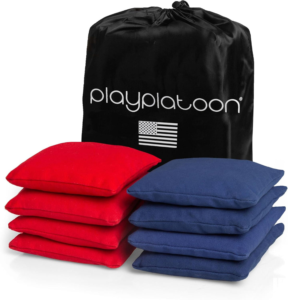 Play Platoon Cornhole Bags Set of 8 Regulation Size & Weight Duck Cloth