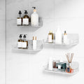 Adhesive Bathroom Shelves, 2 Pack Acryilc No Drill Stick on Shelf