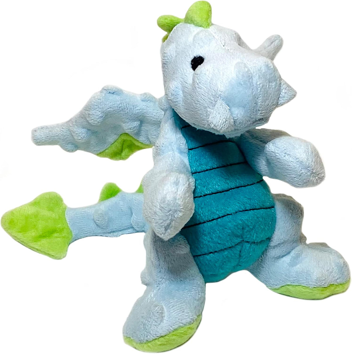 goDog Bubble Plush Dragons Squeaky Dog Toy, Chew Guard Technology - Coral, Large