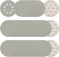 100Pcs 5 Inch Sanding Discs Hook & Loop 8-Hole Wet Dry Sandpaper Assortment