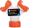 Camco RhinoFLEX Camper/RV Wye Sewer Hose Fitting | Features 360-Degree Swivel Ends & Built-In Gaskets for Odor Tight Connection | Allows for 2 Sewer Hoses to Connect to the Same Dump Station (39812),